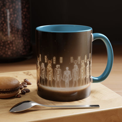 Egyptian Gods Lineup Coffee Mug — Ancient Deities Accent Mug (11/15oz)