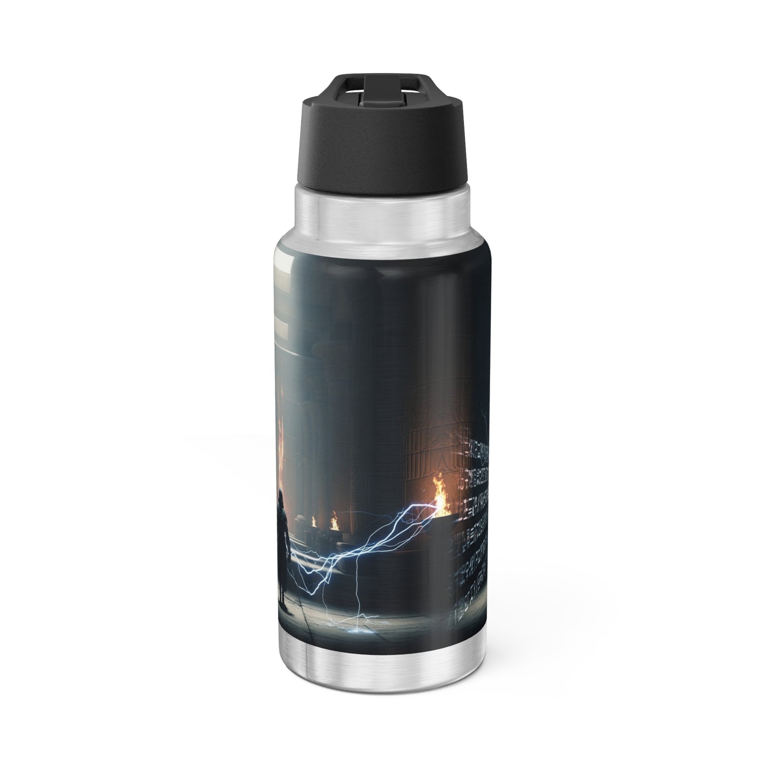 32oz Insulated Gator Tumbler — Lightning Mage Nightscape Design