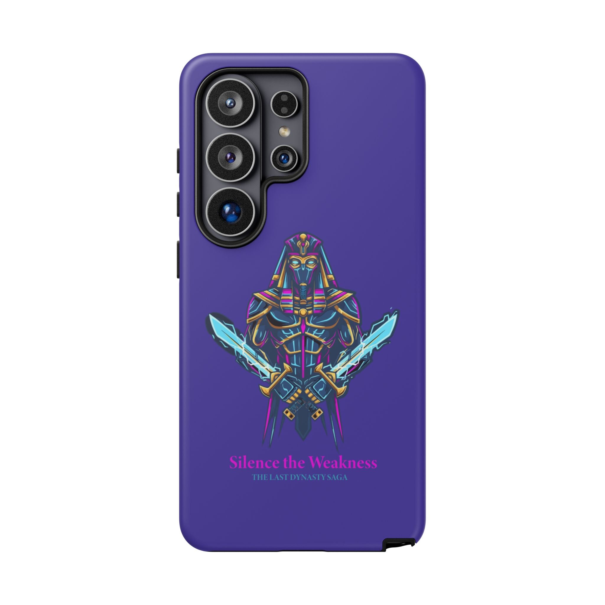 Phone Case — Neon Pharaoh Dual Swords "Silence the Weakness"
