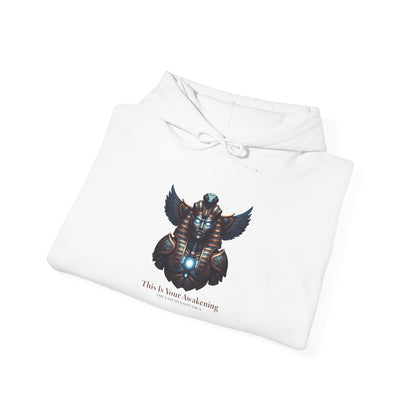 Rune Key Crest Hoodie — Fantasy Key &amp; Winged Emblem Graphic Hoodie