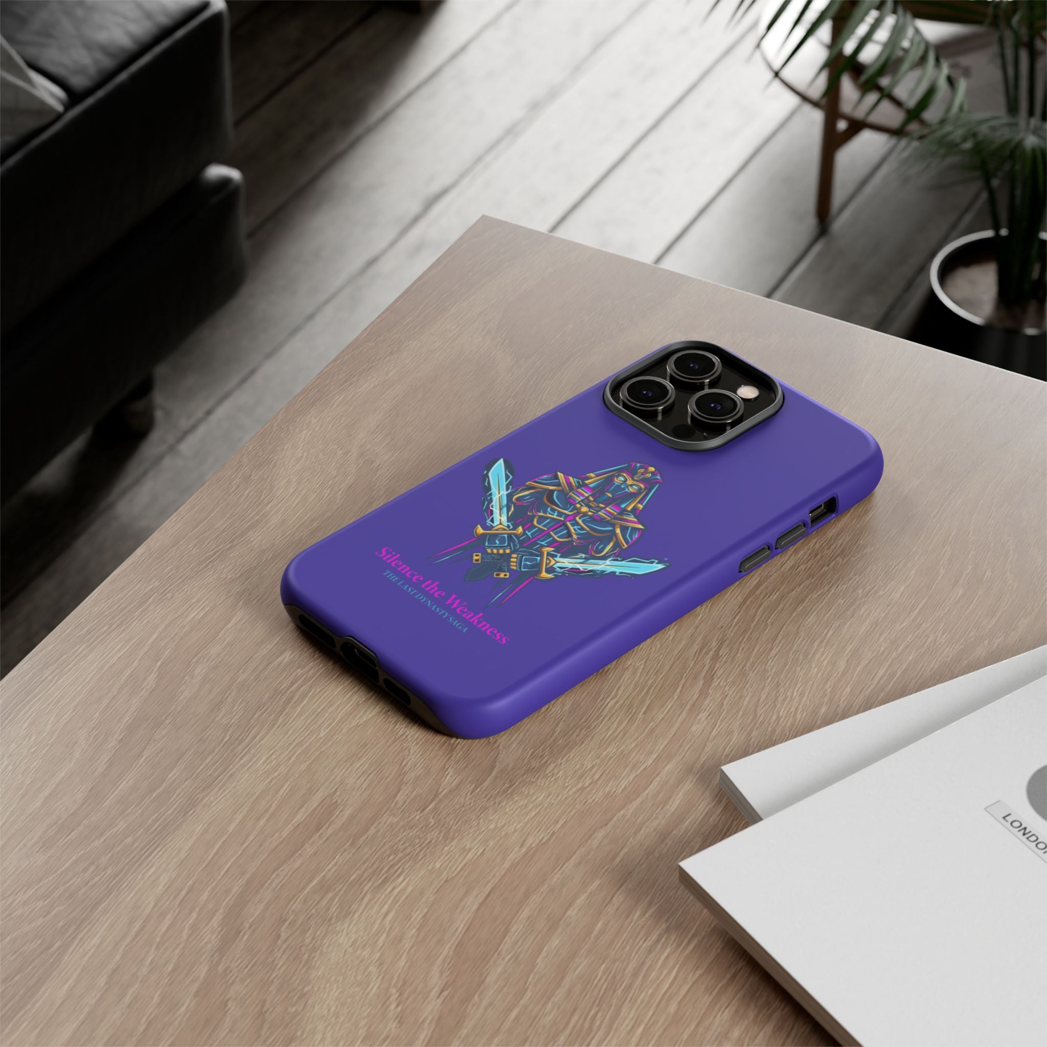 Phone Case — Neon Pharaoh Dual Swords "Silence the Weakness"