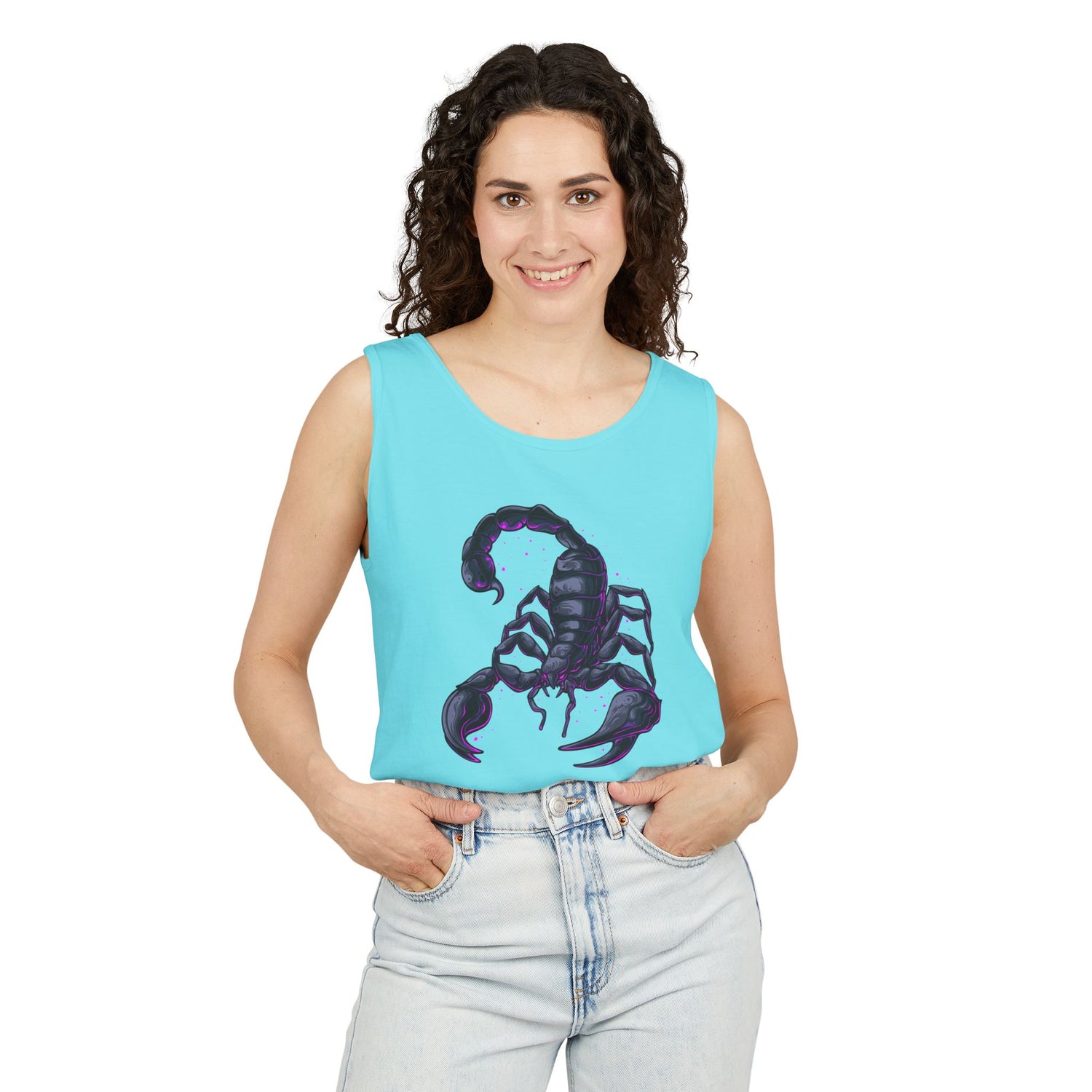 Scorpion Graphic Tank Top — Dark Cosmic Scorpion Art