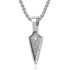 Egyptian the Eye of Horus Ankh Cross Arrowhead Pendant Hieroglyphic Writing of Ancient Egypt Titanium Steel Spearpoint Necklace for Women Men Jewelry