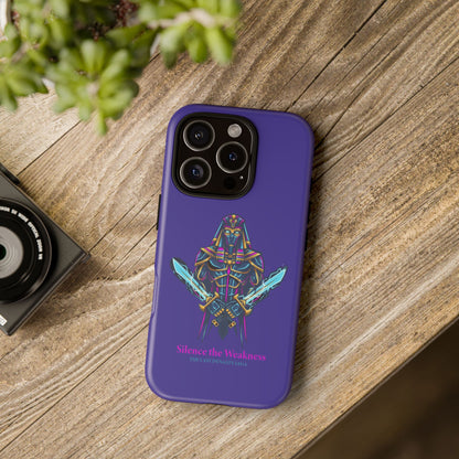 Phone Case — Neon Pharaoh Dual Swords "Silence the Weakness"