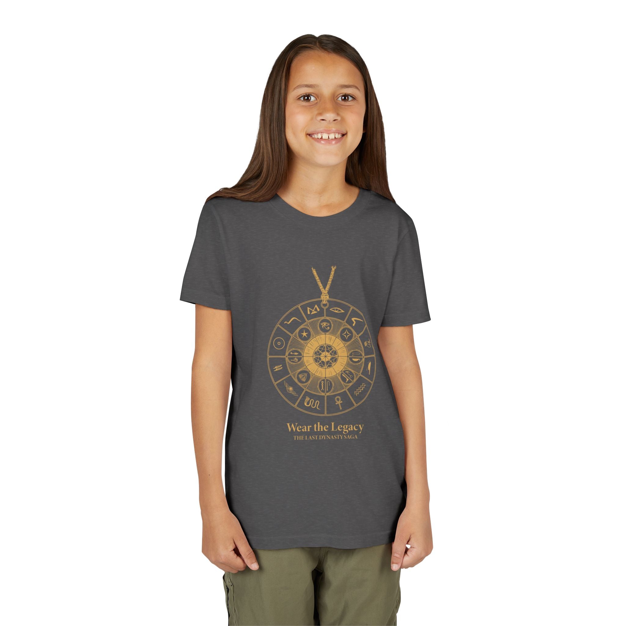 Youth Graphic Tee — THE SAGA Compass &amp; Abstract Hero&