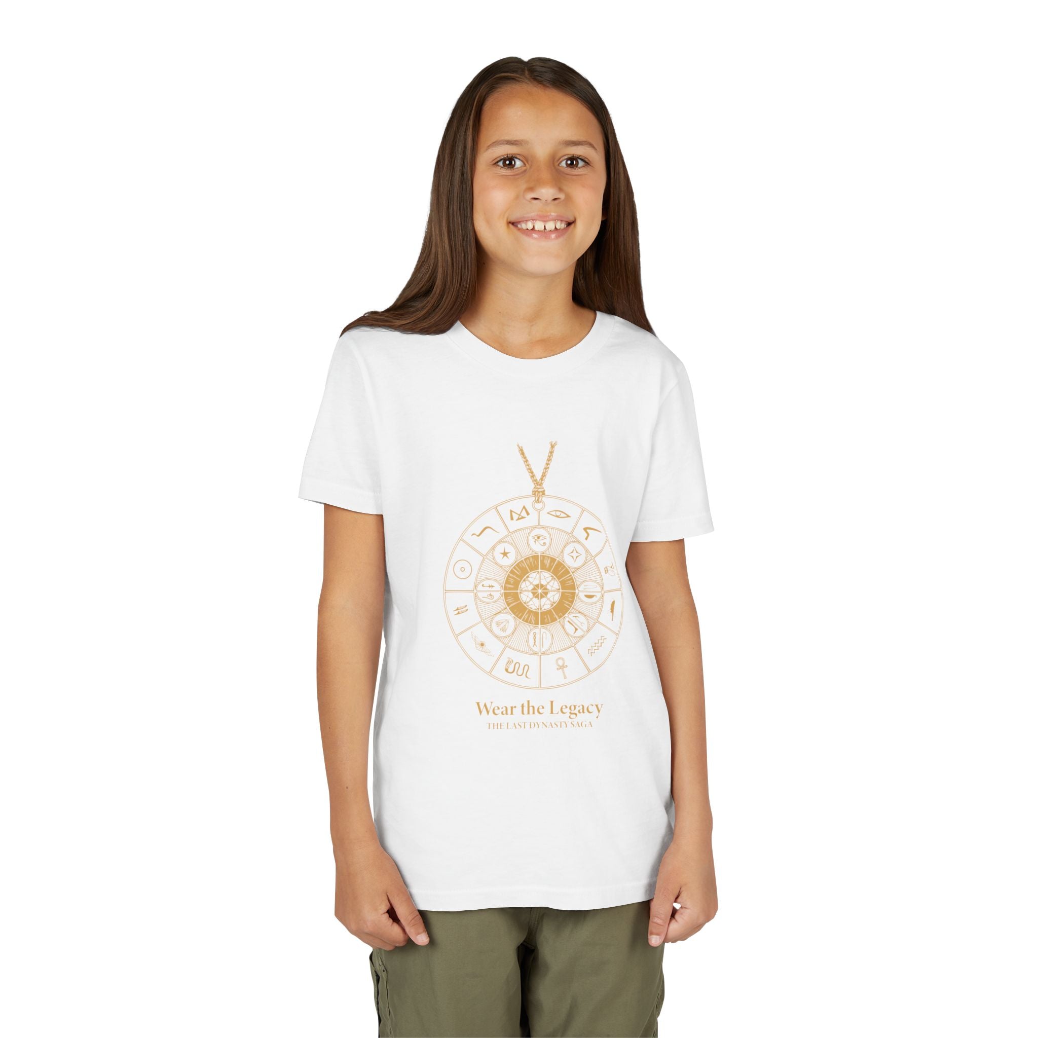 Youth Graphic Tee — THE SAGA Compass &amp; Abstract Hero&