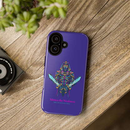 Phone Case — Neon Pharaoh Dual Swords "Silence the Weakness"