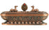 Antique Metal Lying Incense Burner Box 