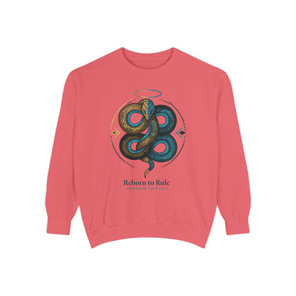 Snake Emblem Sweatshirt — "Reborn to Rule" Graphic Crewneck