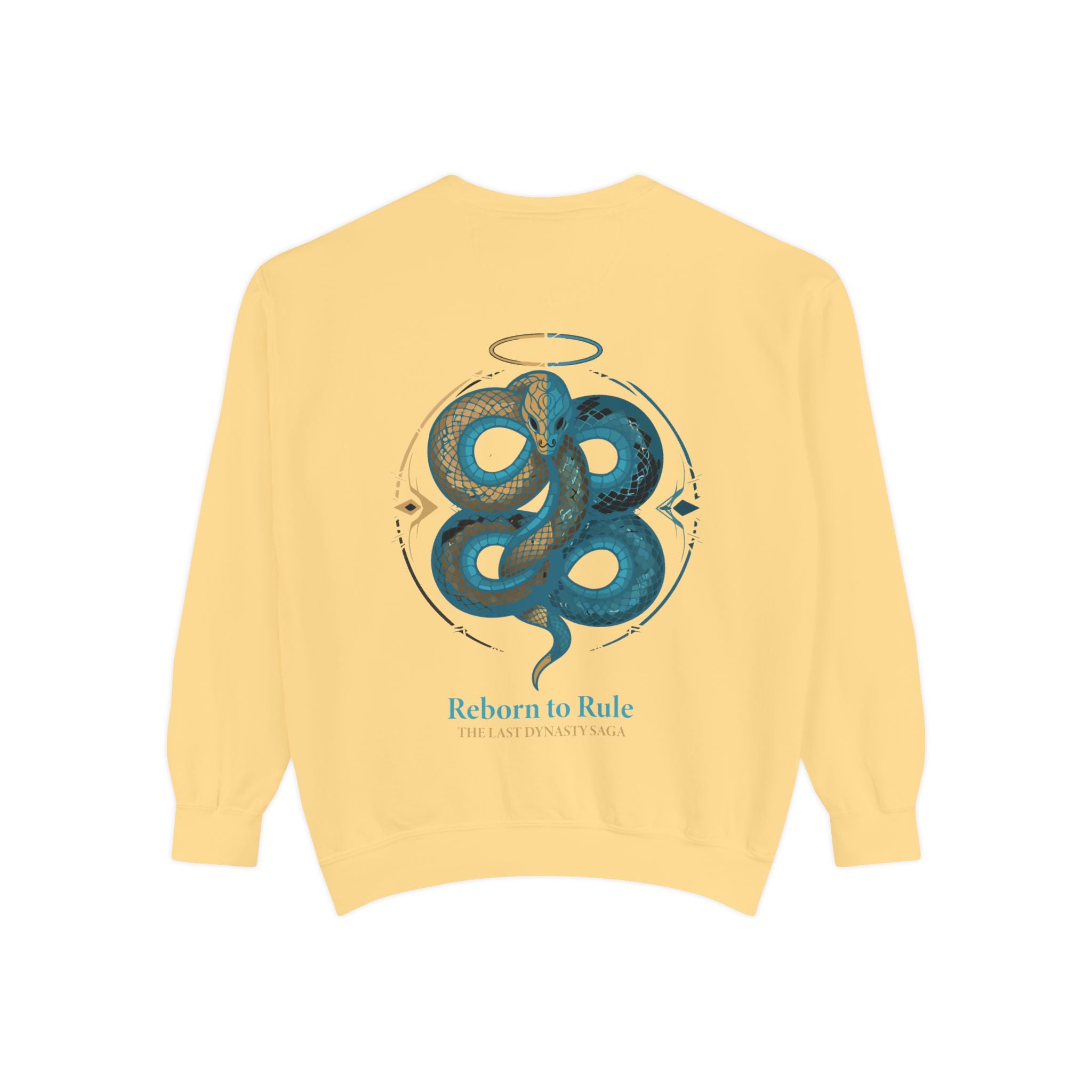Snake Emblem Sweatshirt — "Reborn to Rule" Graphic Crewneck