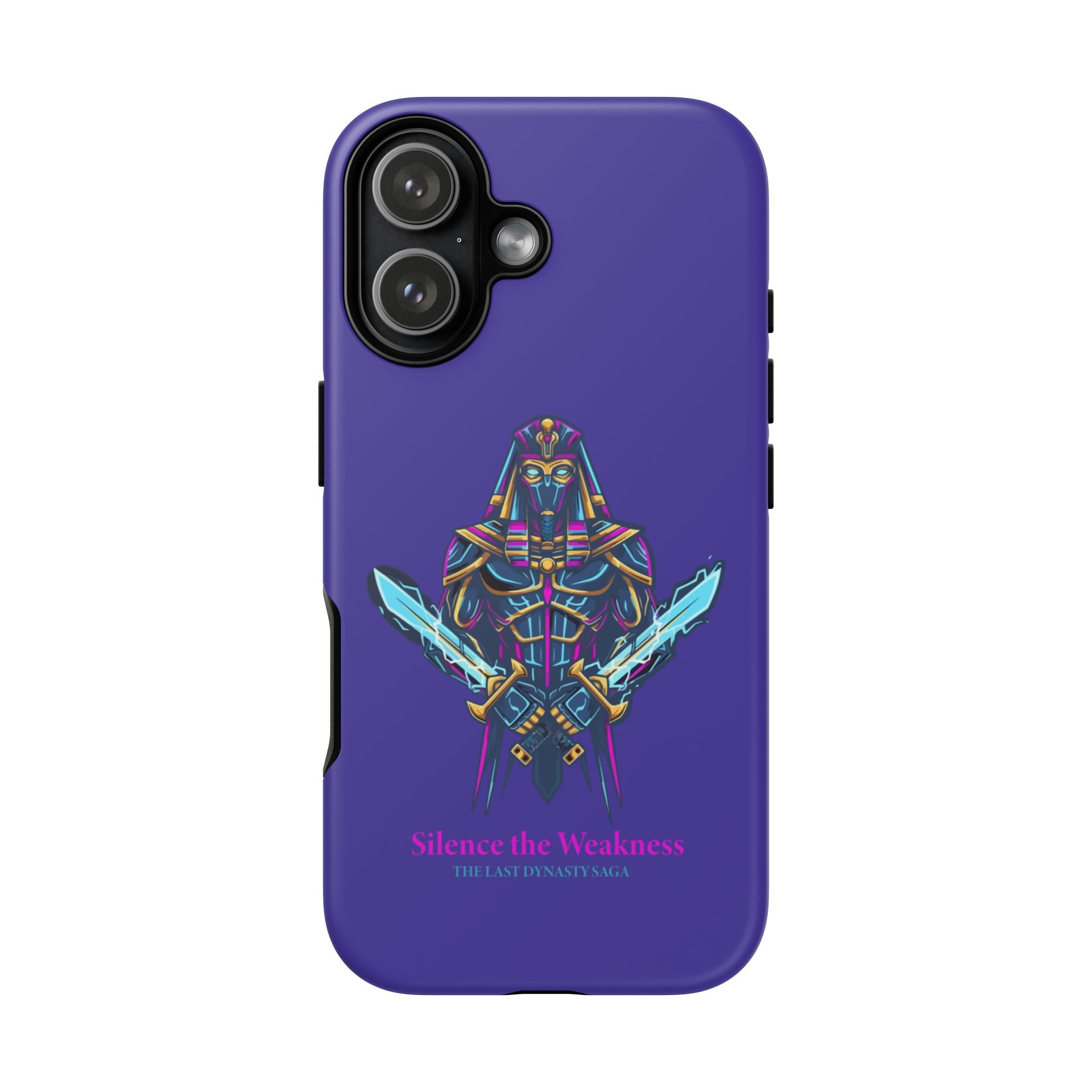 Phone Case — Neon Pharaoh Dual Swords "Silence the Weakness"
