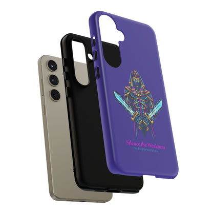 Phone Case — Neon Pharaoh Dual Swords "Silence the Weakness"