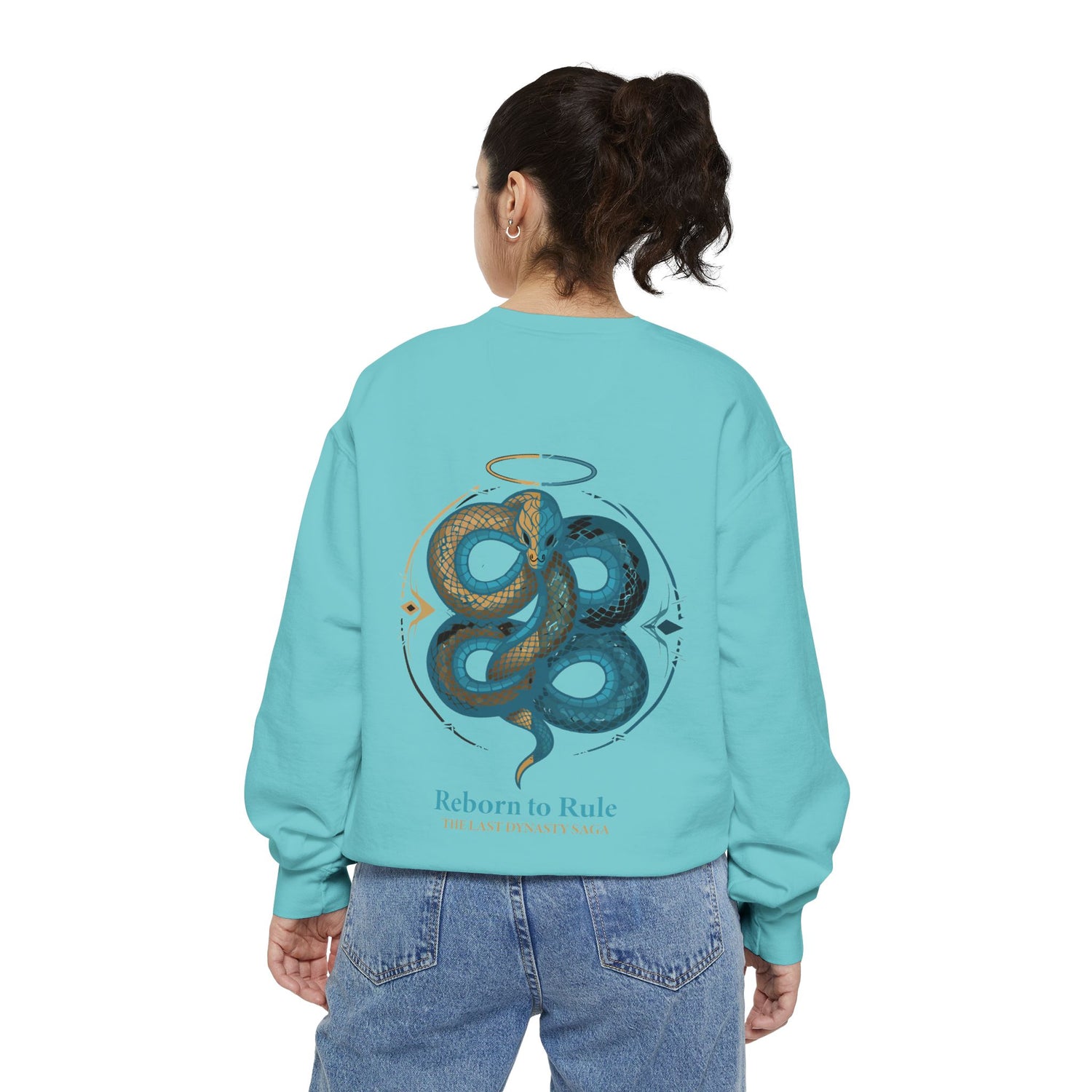 Snake Emblem Sweatshirt — "Reborn to Rule" Graphic Crewneck