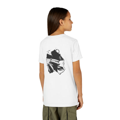 Youth Graphic Tee — THE SAGA Compass &amp; Abstract Hero&