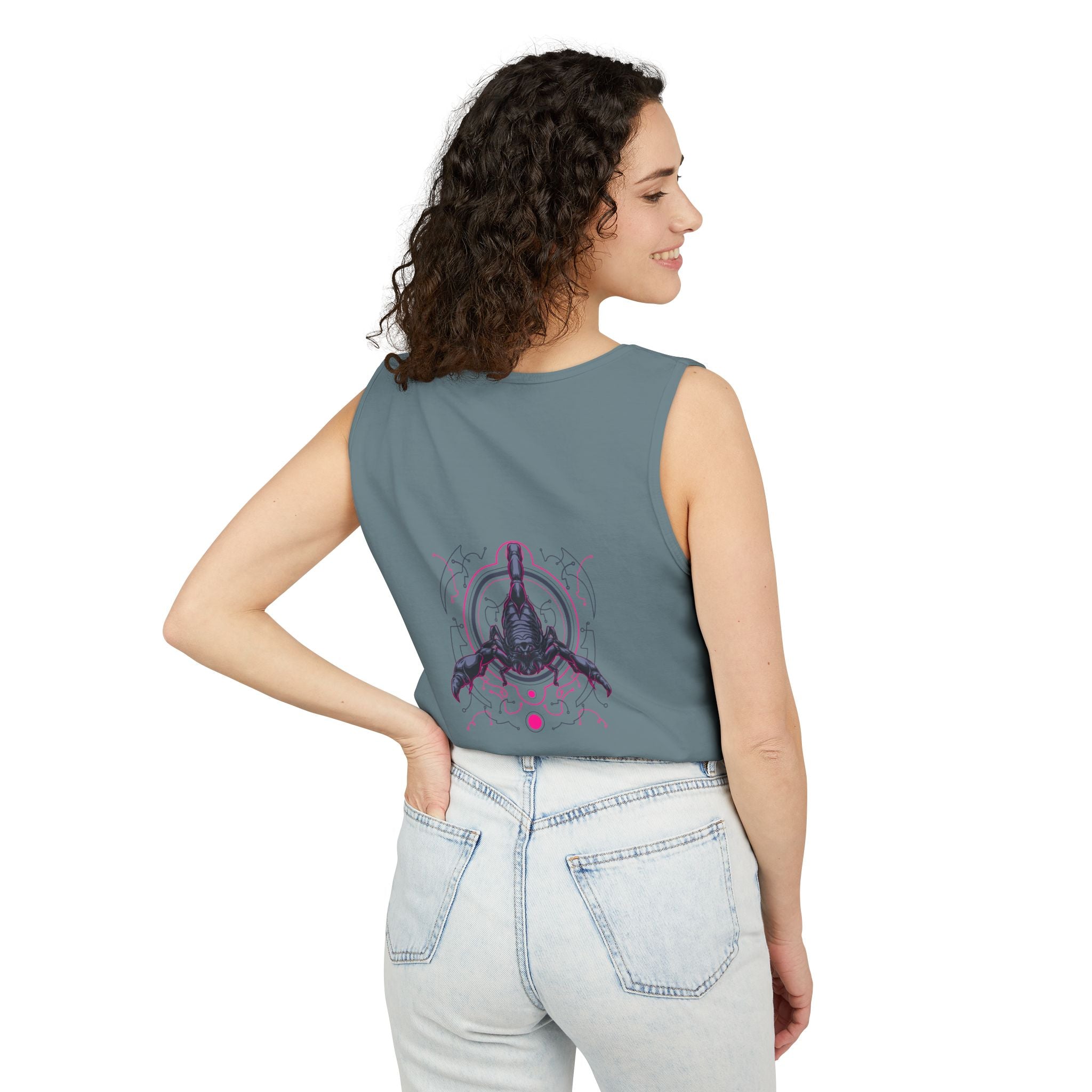 Scorpion Graphic Tank Top — Dark Cosmic Scorpion Art