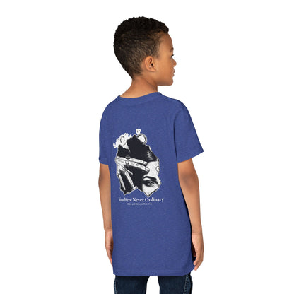 Youth Graphic Tee — THE SAGA Compass &amp; Abstract Hero&