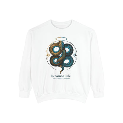 Snake Emblem Sweatshirt — "Reborn to Rule" Graphic Crewneck