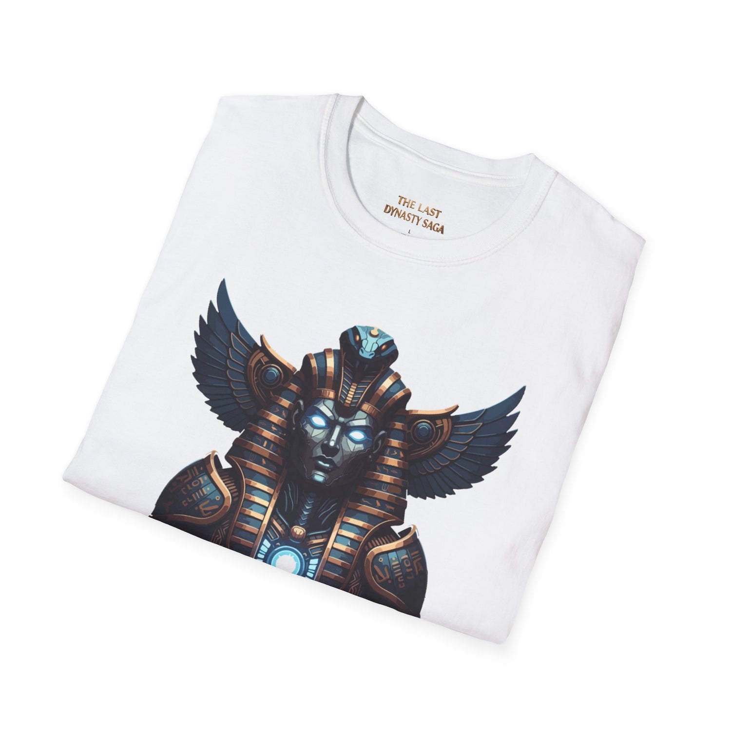 Egyptian Pharaoh Chest &amp; Serpent Back T-Shirt — "This Is Your Awakening / Endless Power"