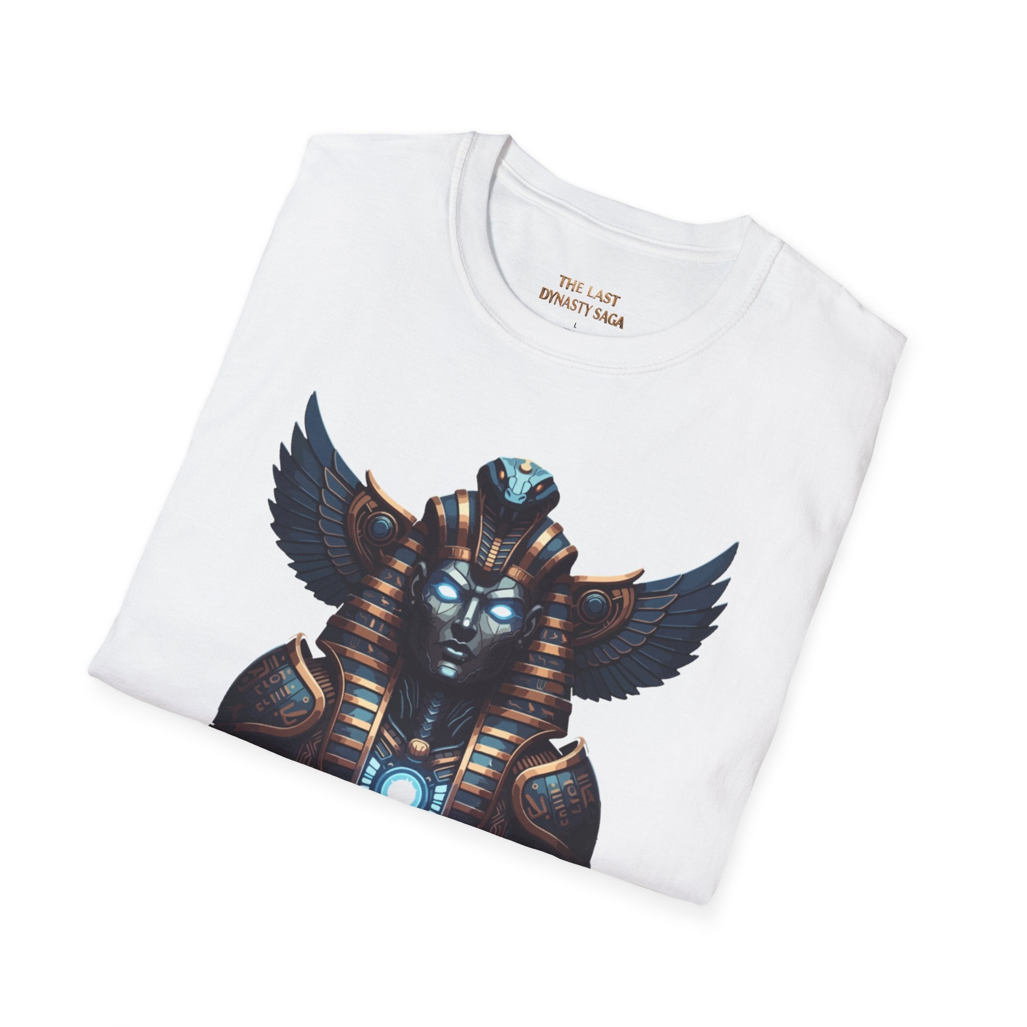 Egyptian Pharaoh Chest &amp; Serpent Back T-Shirt — "This Is Your Awakening / Endless Power"