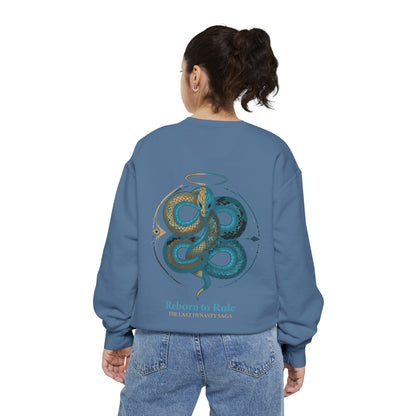 Snake Emblem Sweatshirt — "Reborn to Rule" Graphic Crewneck