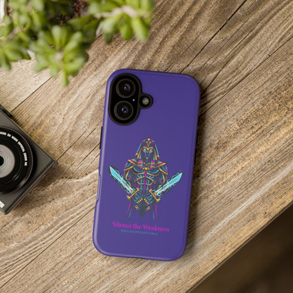 Phone Case — Neon Pharaoh Dual Swords "Silence the Weakness"