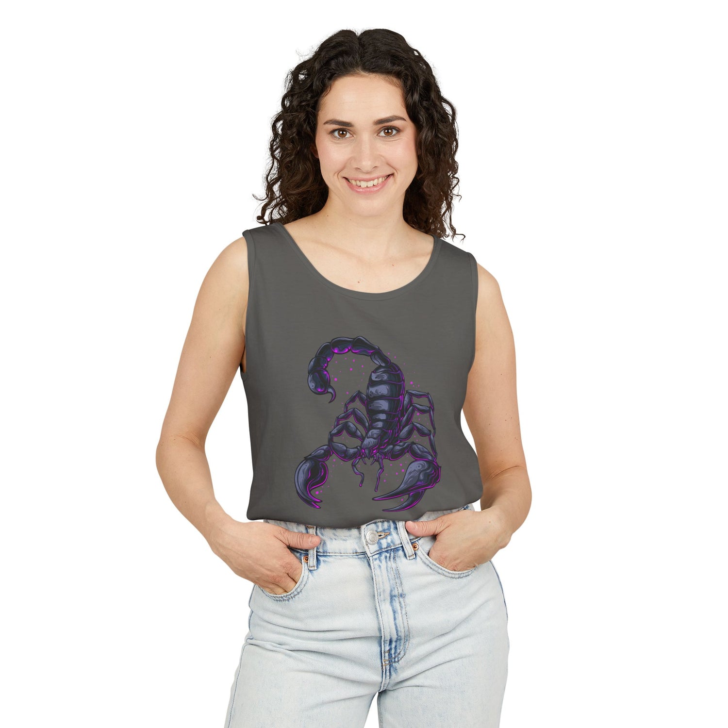 Scorpion Graphic Tank Top — Dark Cosmic Scorpion Art