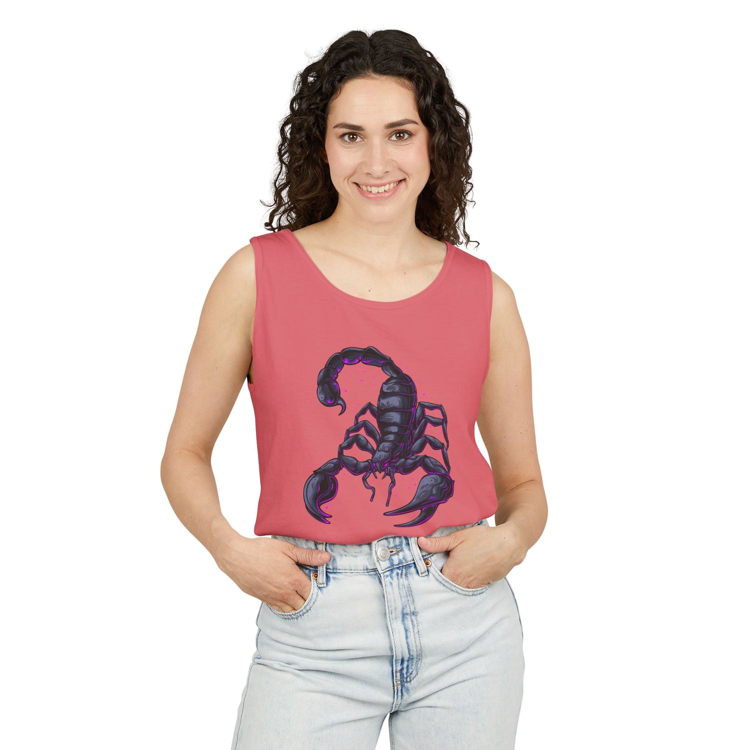 Scorpion Graphic Tank Top — Dark Cosmic Scorpion Art