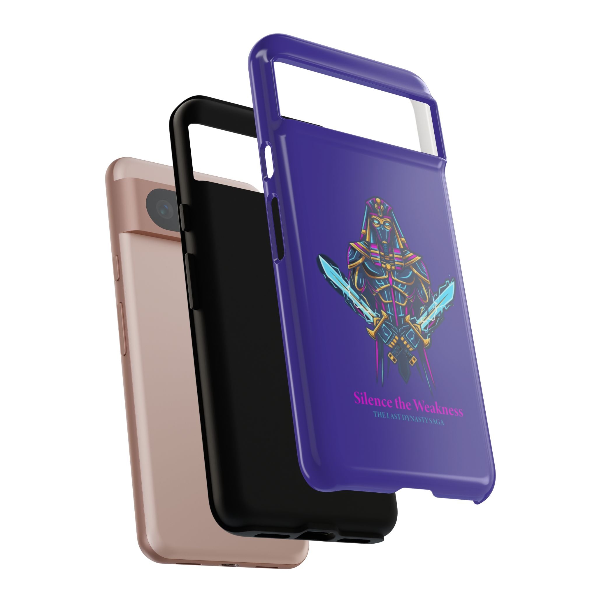 Phone Case — Neon Pharaoh Dual Swords "Silence the Weakness"