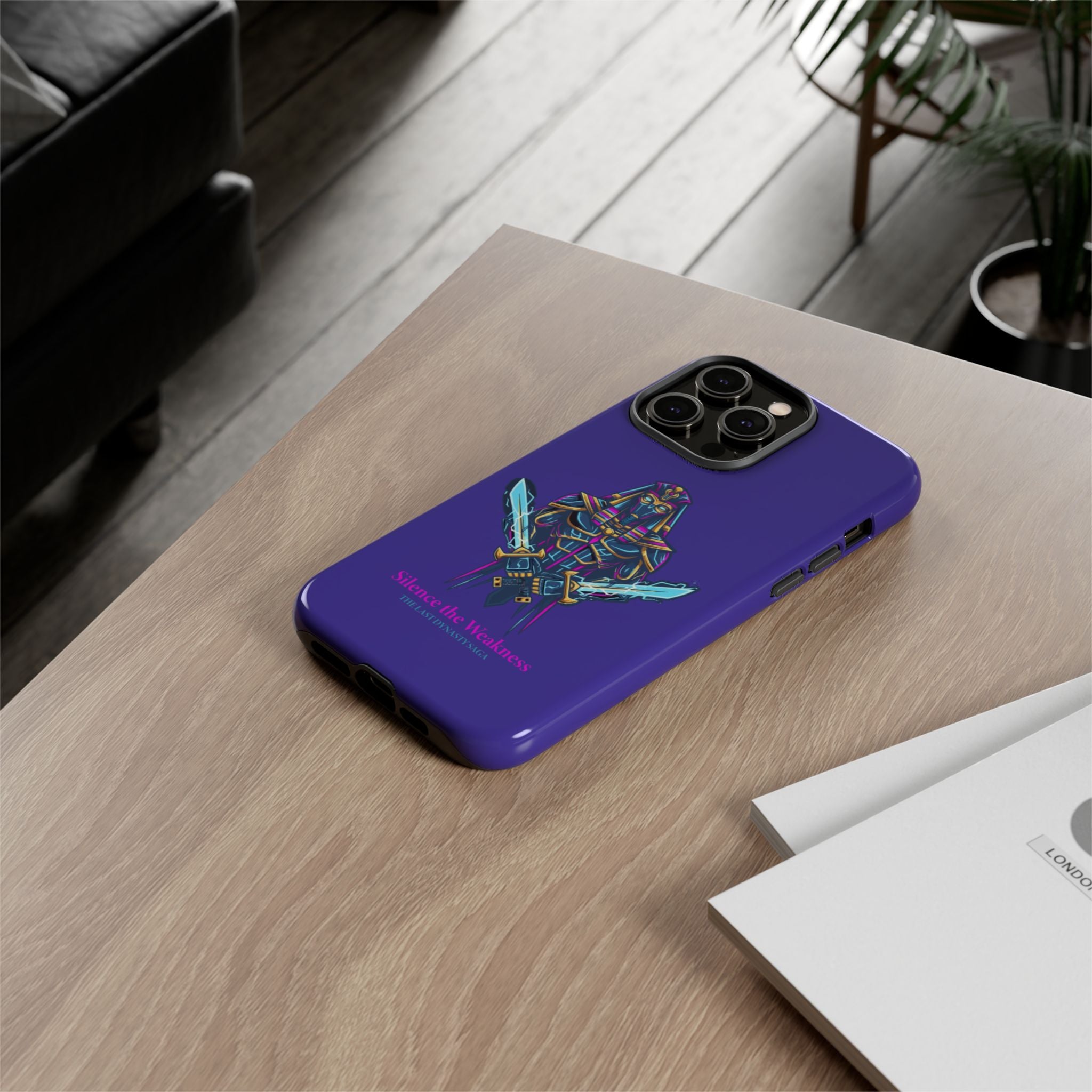 Phone Case — Neon Pharaoh Dual Swords "Silence the Weakness"