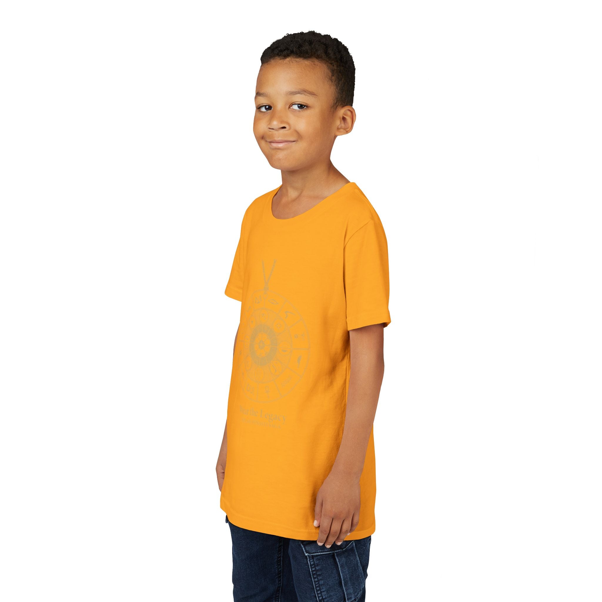 Youth Graphic Tee — THE SAGA Compass &amp; Abstract Hero&