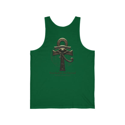 Egyptian Scarab &amp; Eye Tank Top — "This Is Your Awakening" Spiritual Graphic Tank