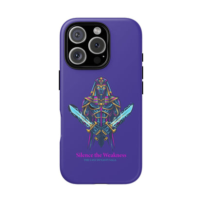 Phone Case — Neon Pharaoh Dual Swords "Silence the Weakness"