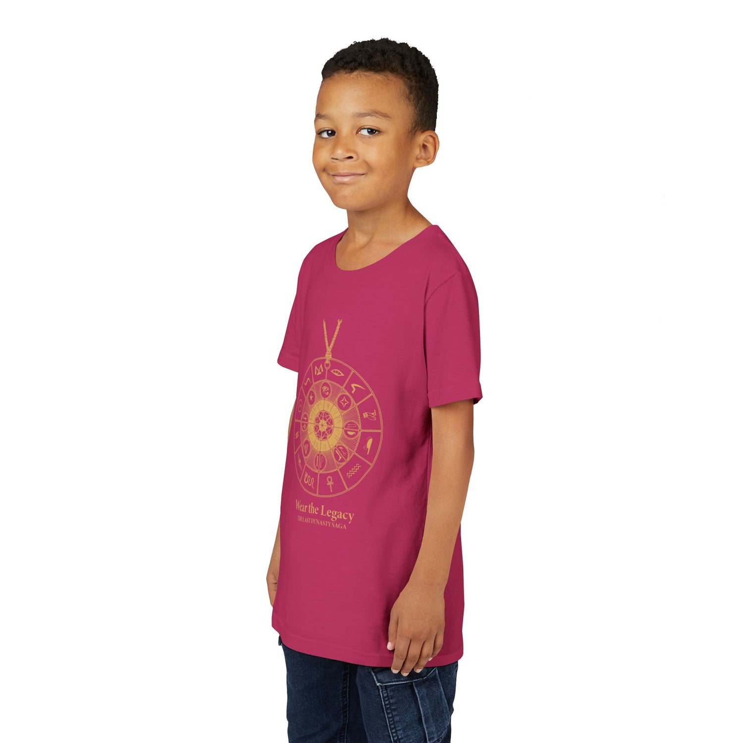 Youth Graphic Tee — THE SAGA Compass &amp; Abstract Hero&