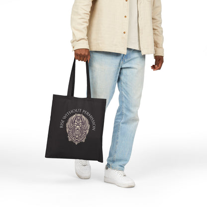 Canvas Tote Bag — Geometric Musical Horse &amp; Intricate Mandala Horse Art