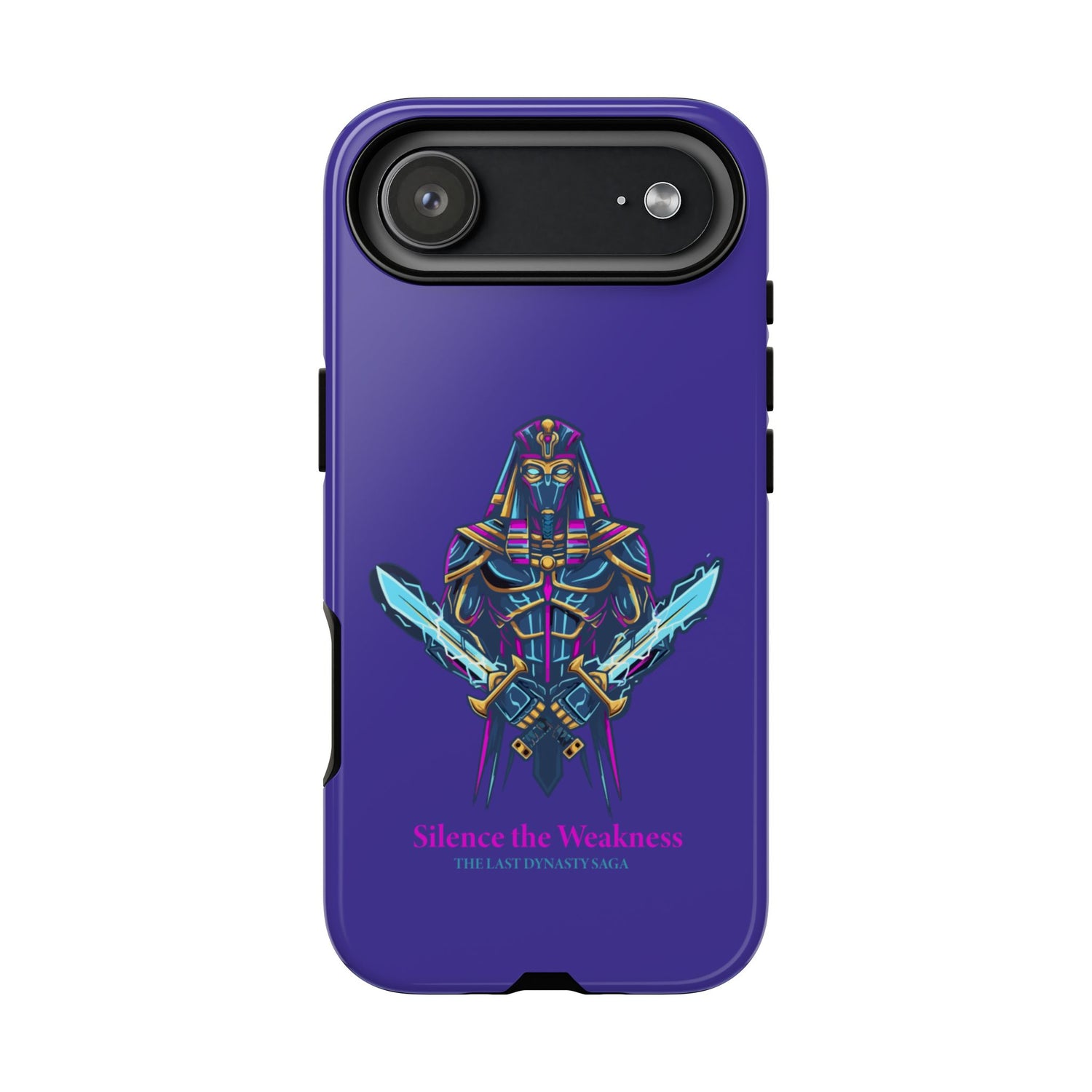 Phone Case — Neon Pharaoh Dual Swords "Silence the Weakness"