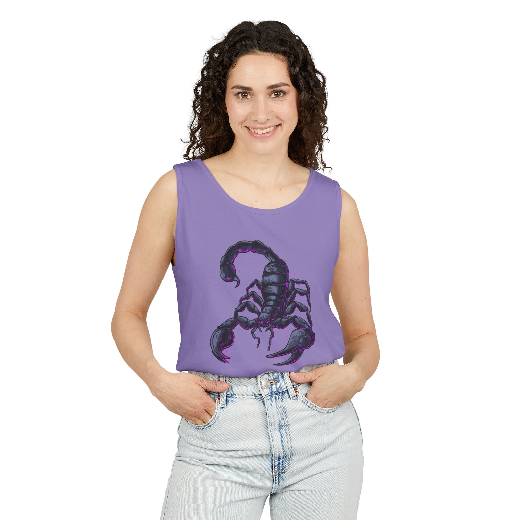 Scorpion Graphic Tank Top — Dark Cosmic Scorpion Art