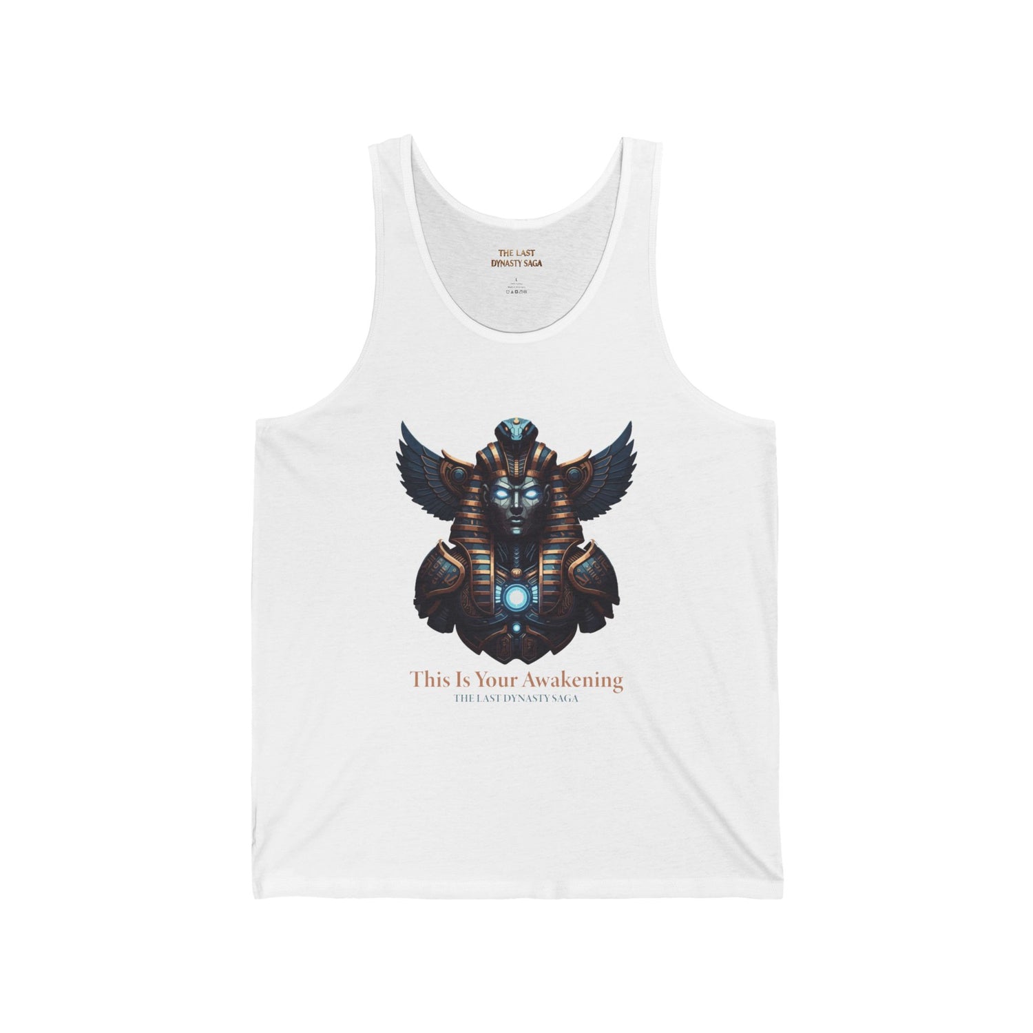 Egyptian Scarab &amp; Eye Tank Top — "This Is Your Awakening" Spiritual Graphic Tank