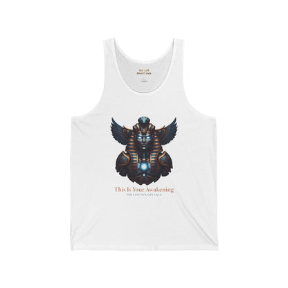 Egyptian Scarab &amp; Eye Tank Top — "This Is Your Awakening" Spiritual Graphic Tank