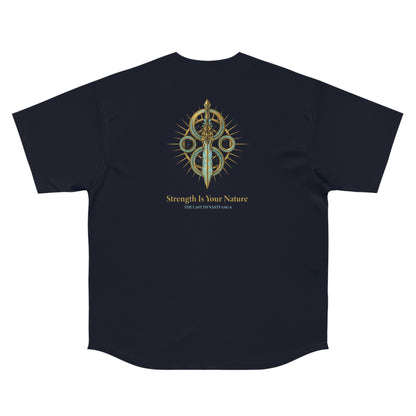 Egyptian Pharaoh Baseball Jersey – Ancient Hieroglyphic Ankh Design
