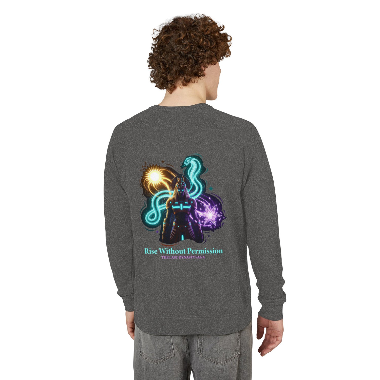 Fantasy Sword Crewneck — "The Throne Awaits" Raglan Sweatshirt