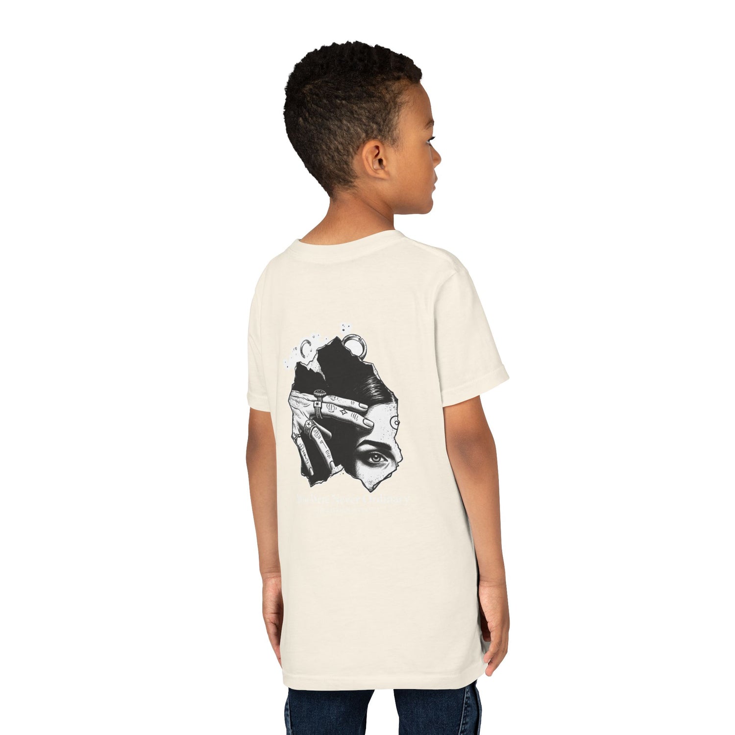 Youth Graphic Tee — THE SAGA Compass &amp; Abstract Hero&