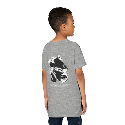 Youth Graphic Tee — THE SAGA Compass &amp; Abstract Hero&