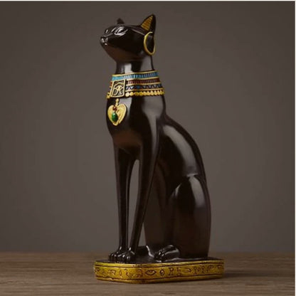 Temple Sentinel – Bastet Guardian Sculpture -  Grace. Watchfulness. Protection.