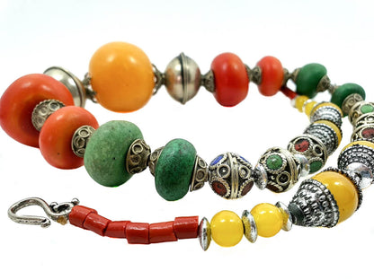 Tribal Heritage Statement Necklace Inspired by Traditional North African Craft