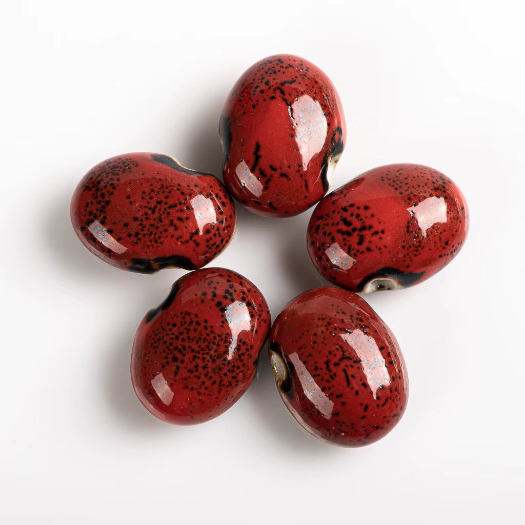 Imperial Kiln Ceramic Beads 5-Piece Porcelain Set – Vintage Restoration Style (