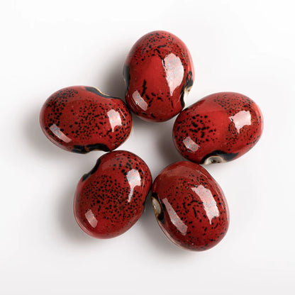 Imperial Kiln Ceramic Beads 5-Piece Porcelain Set – Vintage Restoration Style (