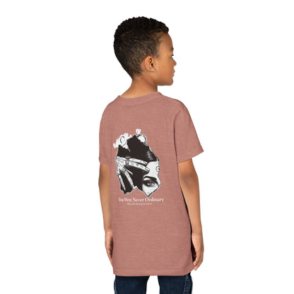 Youth Graphic Tee — THE SAGA Compass &amp; Abstract Hero&
