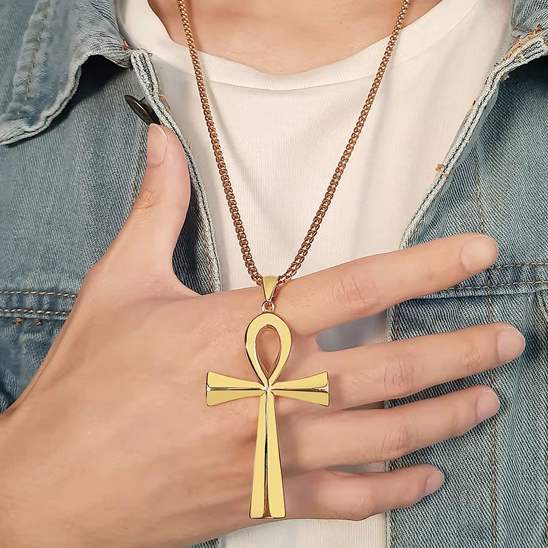 Black Ankh Pendant Symbol of Life – Stainless Steel