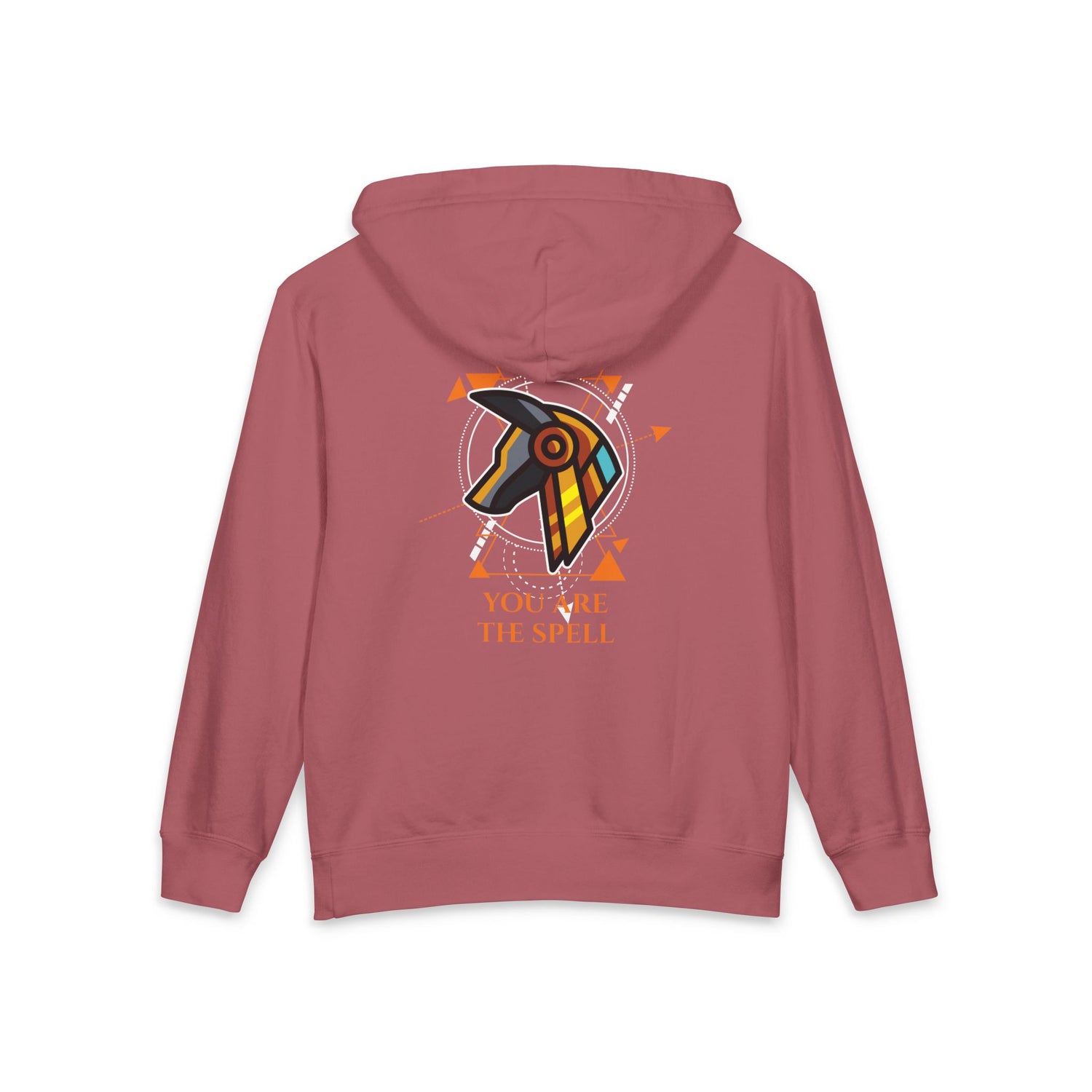 The SAGA Compass with a Spell Youth Hoodie — Geometric Anubis Design "You Are The Spell"