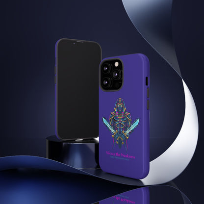Phone Case — Neon Pharaoh Dual Swords "Silence the Weakness"